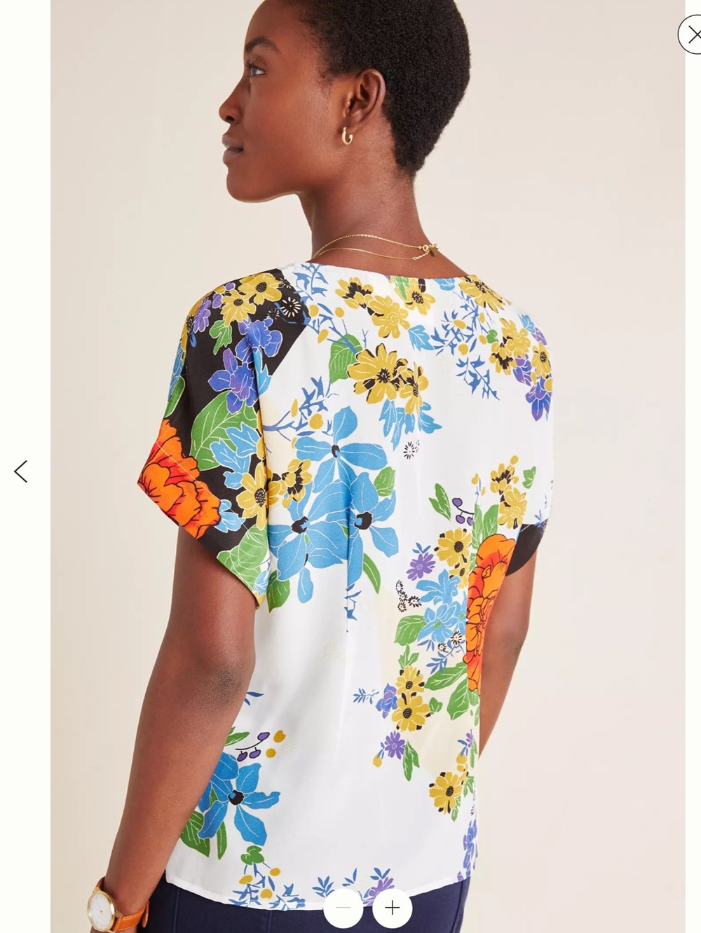 Anthropologie Maeve Clover Silk Blouse Size XL - Picture 4 of 7